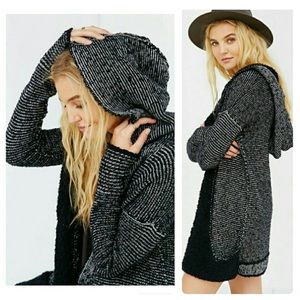 UO • Boucle Hooded Open Cardigan